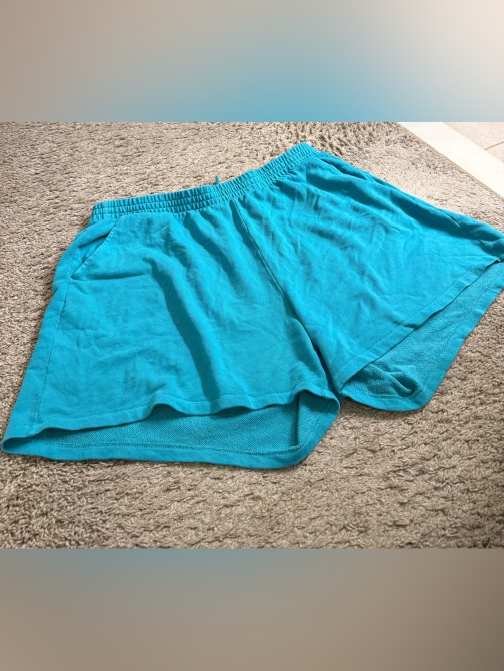 Old Navy Teal SoComfy Terry 5” Extra High-Waisted Lounge Sweat Shorts - size XXL